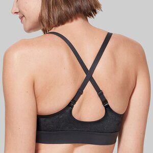 Tommy John Second Skin Comfort Lace Bralette - Black Lace / M (D-DD)